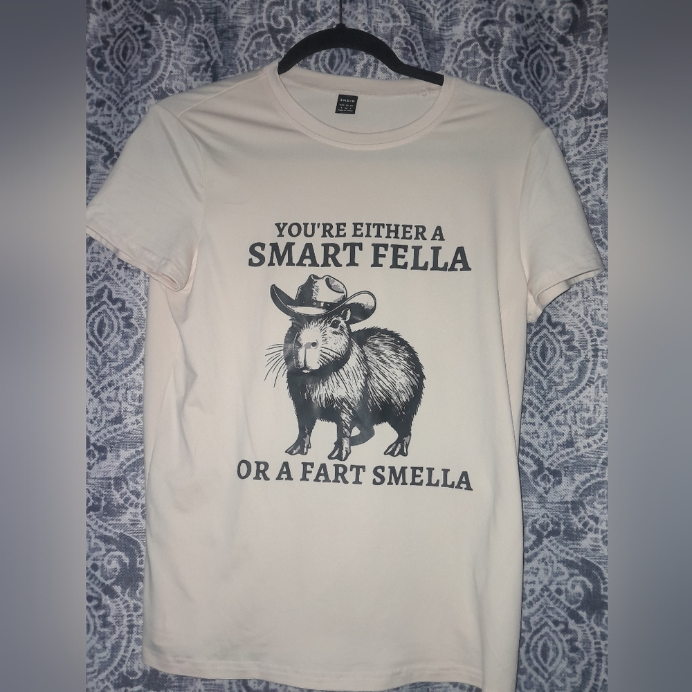 SHEIN Cream Pet T-Shirt with Fun Graphic